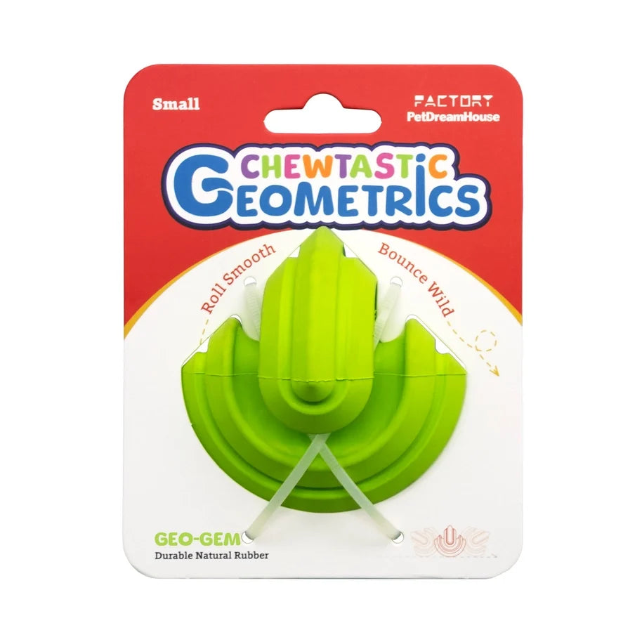 Chewtastic Geometric Natural Rubber Geo-Gem Toy