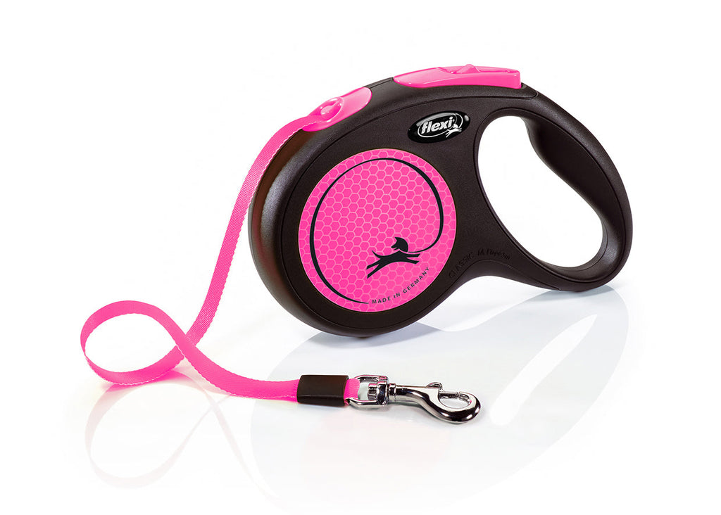 Flexi Extending Dog Lead Neon Tape 5m Small