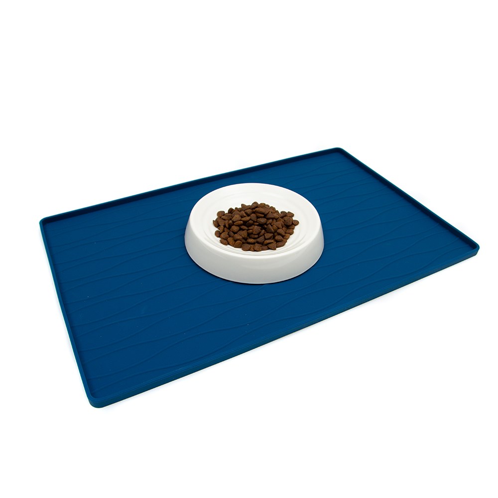 Great&Small Blue Silicone Food Mat with Waves