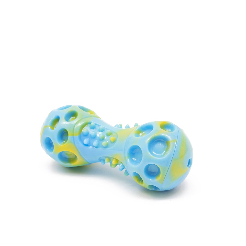 Great&Small Let's Play Loud TPR Dumbbell Dog Toy