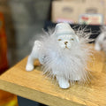 Fluffy Bulldog Christmas Ornament