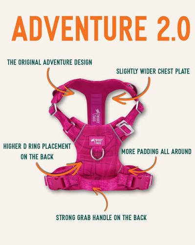 Twiggy Tags Adventure 2.0 Harness in Sakura Pink