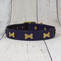 Purple Creature Clothes Dog Collar with Bones